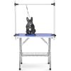 Professional Dog Pet Grooming Table Large Adjustable Heavy Duty Portable w/Arm & Noose & Mesh Tray